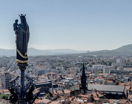 Cathédrale de Clermont, vue de la tour de la Bayette