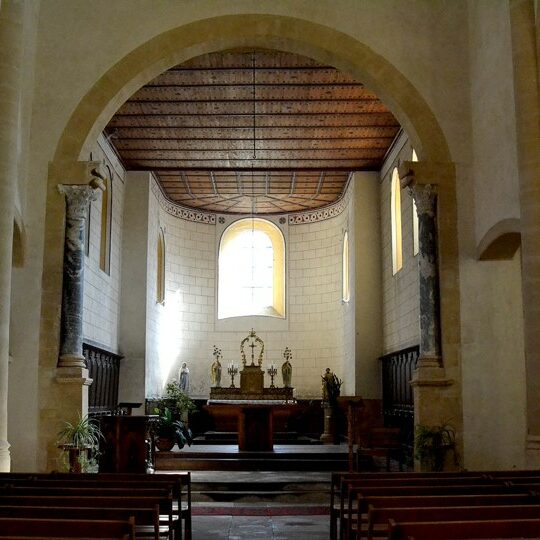 Manglieu, église Saint-Sébastien, vue du choeur