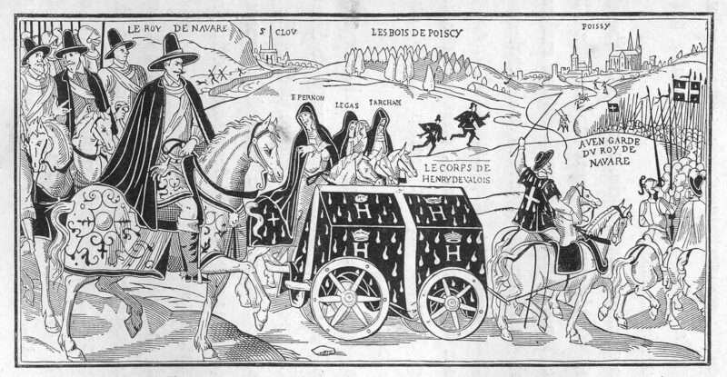 Transport des restes d'Henry III, gravure de " Henry IV et Louis XIII", 1887, p 15